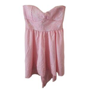 Zoah Design Pullover Strapless Pink Dress